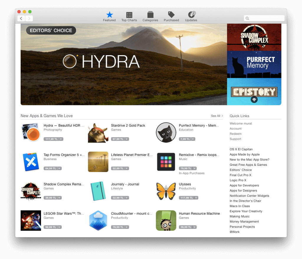 App Store, Mac OS X App Store